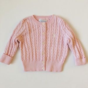 Ralph Lauren pink cable cardigan